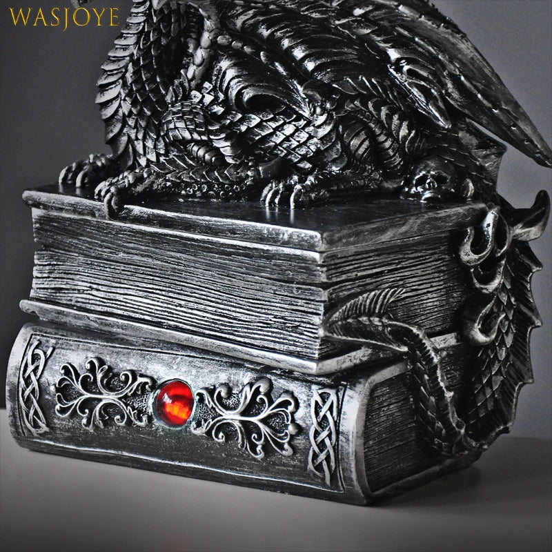 Guardián del dragón: joyero retro europeo de princesa de fantasía, caja de almacenamiento de joyas, caja de anillos de joyería