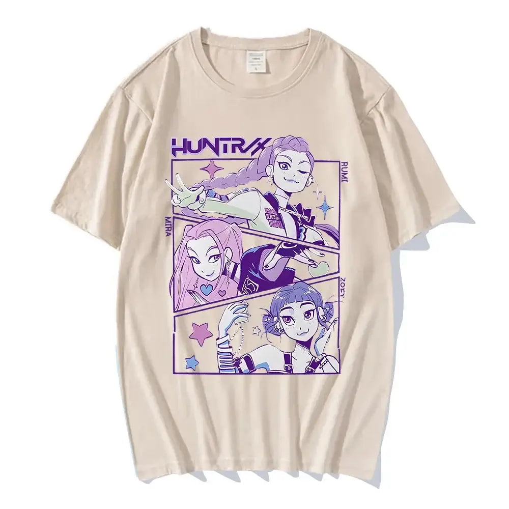 KPop Devil Hunter T-shirt Unisex 100% Cotton Summer Tee