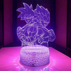 Dragon Ball Z Anime Acrylic LED Figure Lamp, Goku Vegeta Gohan Figurines Night Light