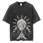 Anime Washed T-shirt: Vintage Harajuku Oversized Cotton Tee
