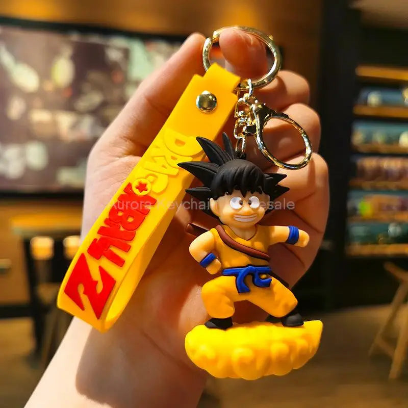 Dragon Ball Z Anime Keychain Super Saiyan Goku Master Roshi Buu Gohan Accessories Car Key Chains