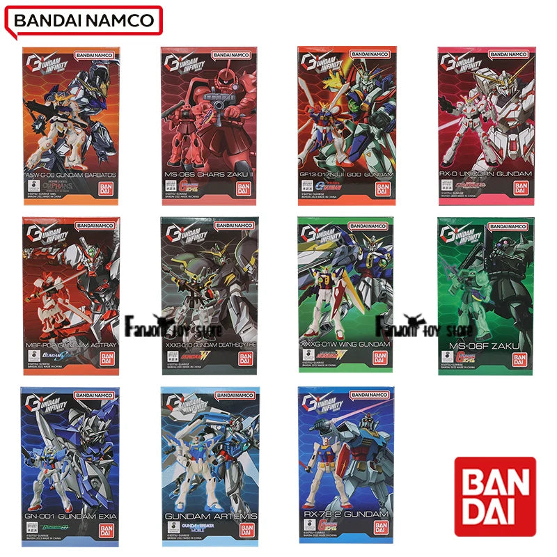 Bandai GUNDAM Action Figure Infinity Series Models Artemis RX-78-2 Exia Deathscythe Wing Gundam Barbatos Zaku Kids Toy