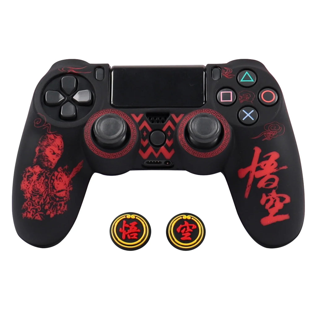 PS4 Controller Silicone Cover | Soft Protective Skin with Joystick Grips