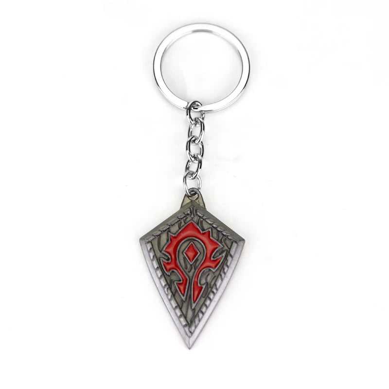 Hot Game Jewelry WOW World of Warcraft HearthStone Keychain Lich King Frostmourne Sword Hammer Axe Weapon Metal Key Chains