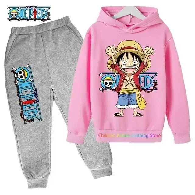 One Piece Hoodies Kids Fashion 2025 Luffy Pullover