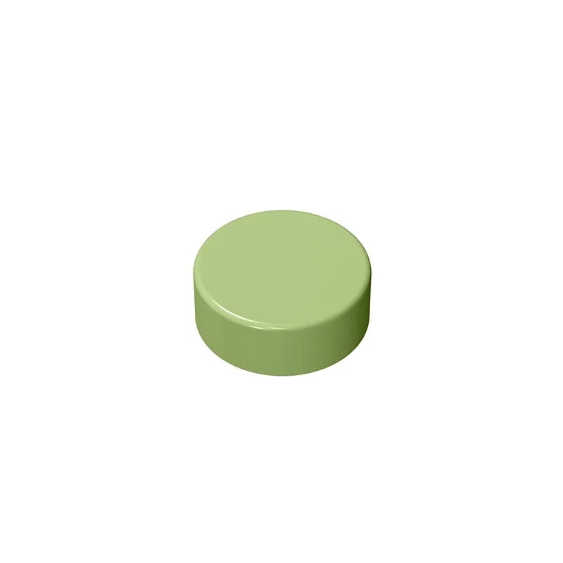Gobricks GDS-612 Flat Tile 1x1 Round | Compatible Building Block