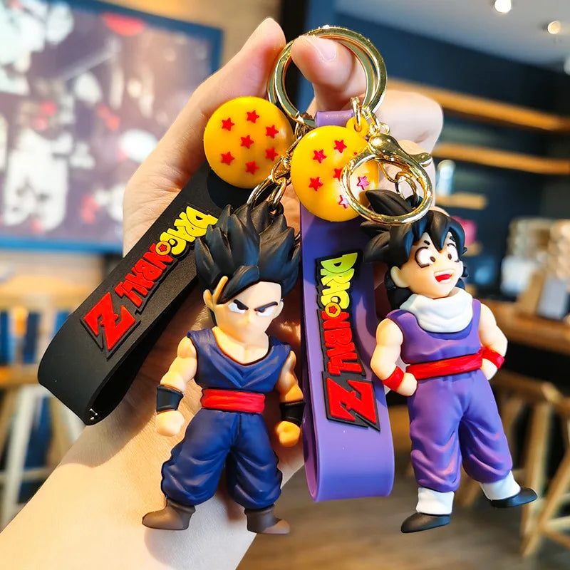 Dragon Ball Z Anime Keychain Super Saiyan Goku Master Roshi Buu Gohan Accessories Car Key Chains