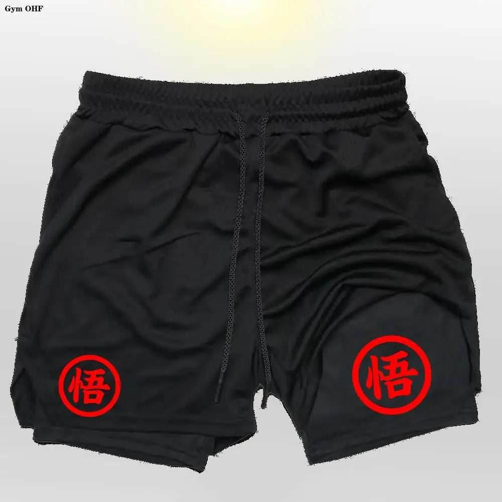 Dragon Ball Shorts: Power Up Your Workout! - Black-2 / XS