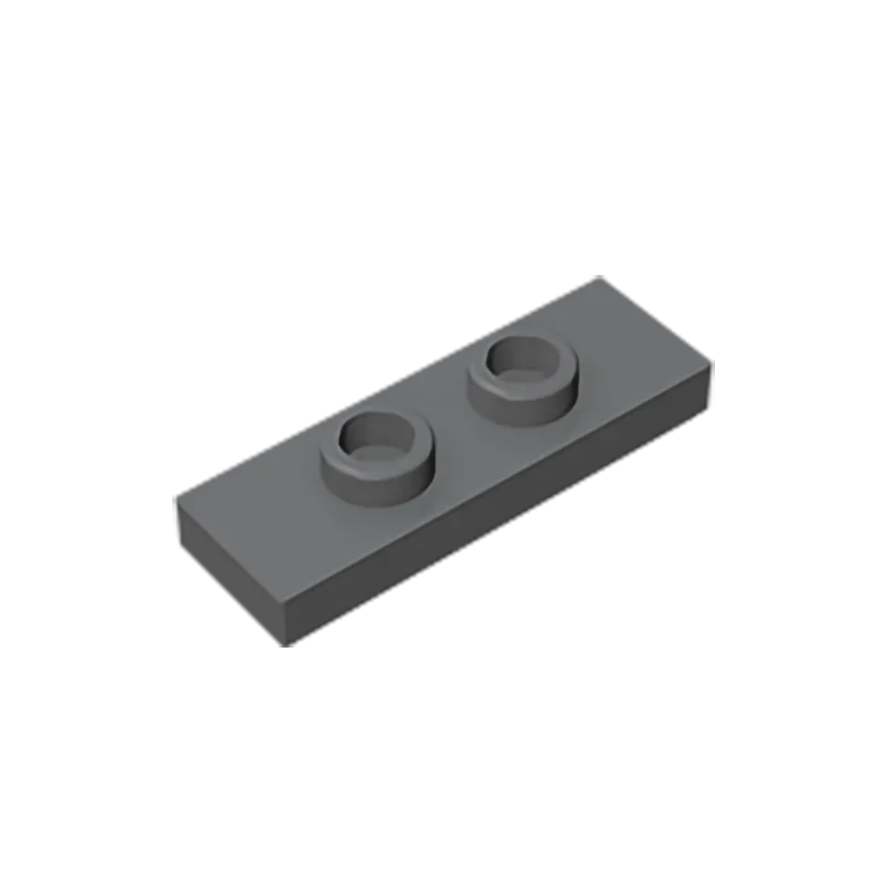 Gobricks GDS-1504 Plate, Modified 1 x 3 with 2 Studs (Double Jumper) | Compatible Building Block Piece