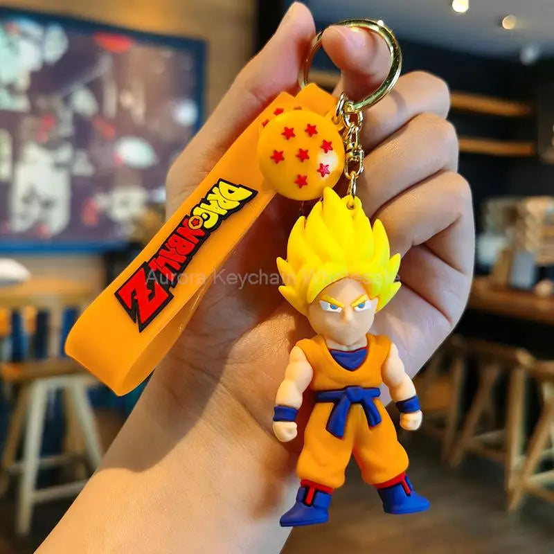Dragon Ball Z Anime Keychain Super Saiyan Goku Master Roshi Buu Gohan Accessories Car Key Chains
