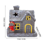 Christmas House Incense Burner - Ceramic Aroma Cone Burner with Chimney Design and Ash Catcher for Table Décor - gold / CHINA