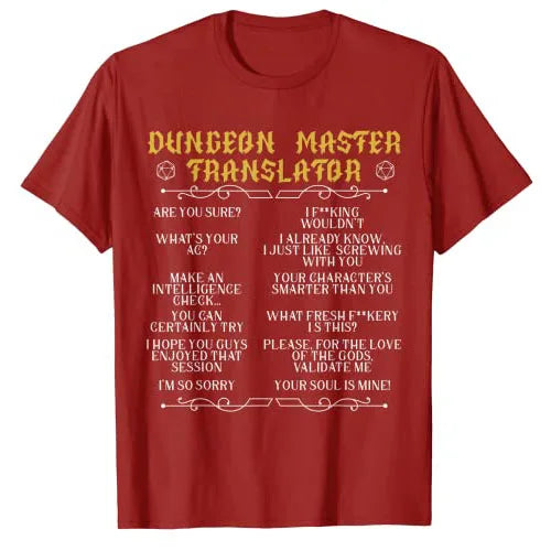 Gaming Master Tabletop Board Game RPG Gamer Gaming Dungeon T-Shirt Gifts Funny Game-Geeks Graphic Tee Tops Short Sleeve Blouses-DungeonDice1