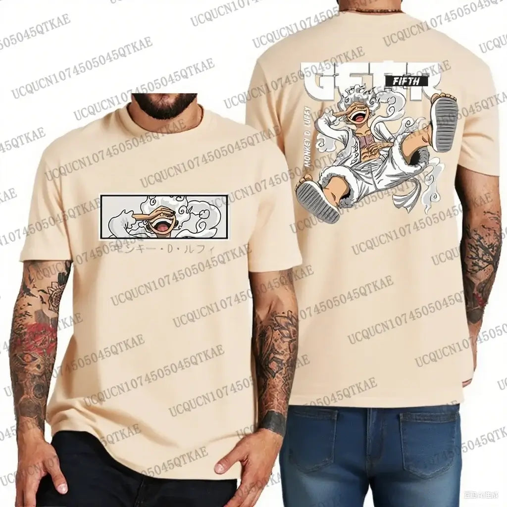 One Piece Luffy T-Shirt: Oversized Cotton Anime Streetwear
