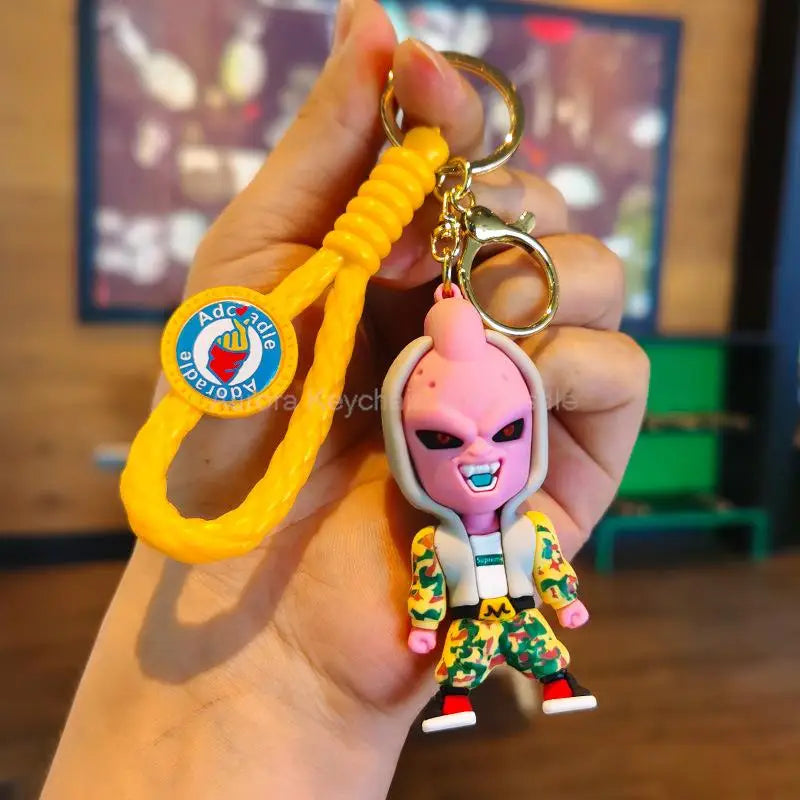 Dragon Ball Z Anime Keychain Super Saiyan Goku Master Roshi Buu Gohan Accessories Car Key Chains