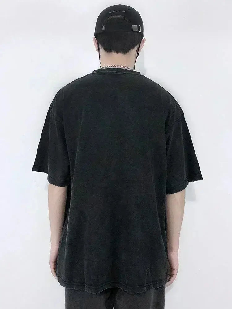 Retro Washed Anime Ghost Slayer Blade Oversized T-Shirt