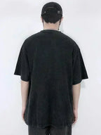 Retro Washed Anime Ghost Slayer Blade Oversized T-Shirt