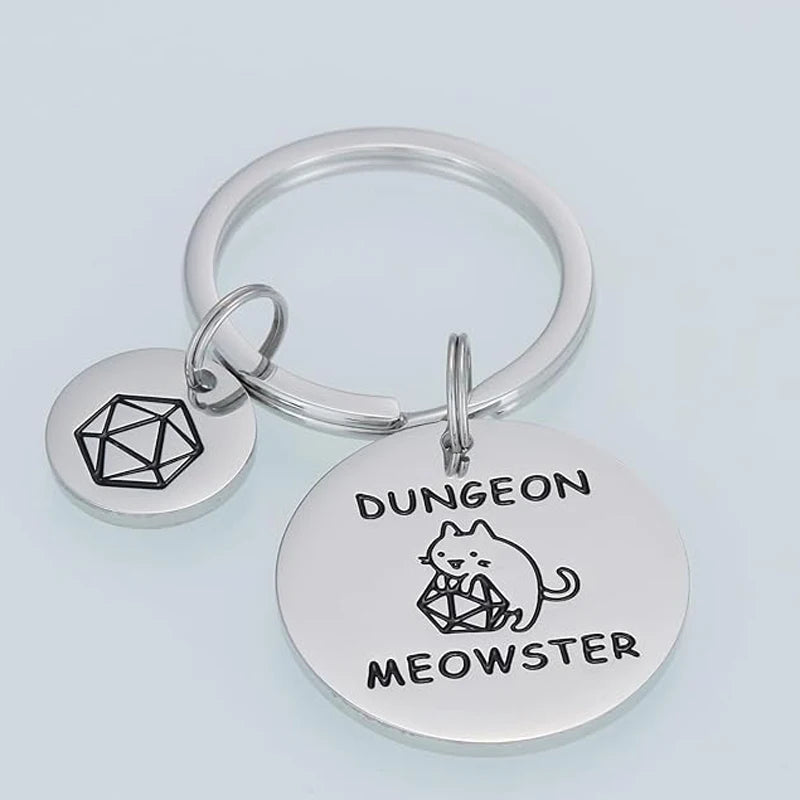 Gifts for Men Women Adults Him Funny Unique Husband Dungeon D N D Jewelry Dnd Keychain Dungeons And Dragons Keyring