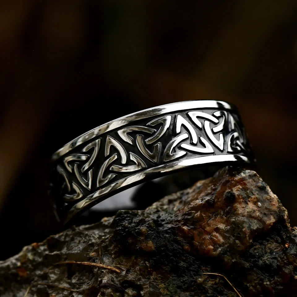 Fashion Vintage Vikings Valknut Ring For Men Women Stainless Steel Simple Rings Party Personalized Jewelry Gifts Dropshipping