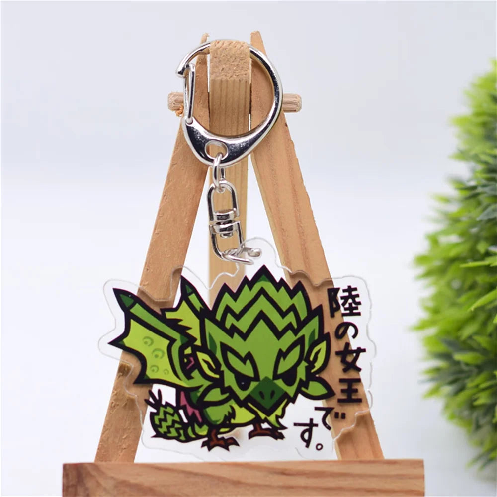 6cm Game Monster Hunter Acrylic keychain 6cm student bag bag small pendant small gift decoration