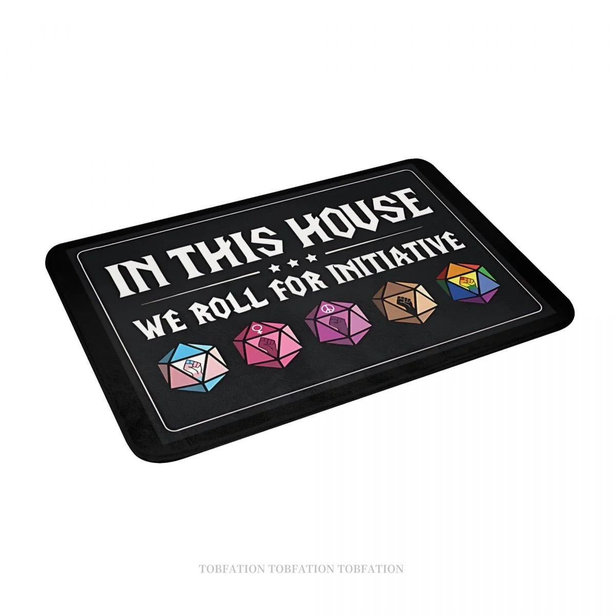 DND Game Non-slip Doormat Kitchen Mat In This House We Roll For Initiative Balcony Carpet Welcome Rug Bedroom Decor