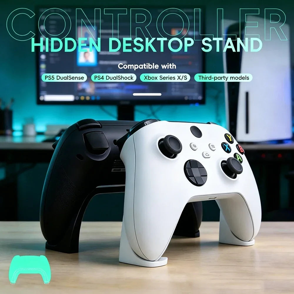 Data Frog Universal Controller Stand | Minimalist Desktop Display Dock for PS5 Xbox GameSir