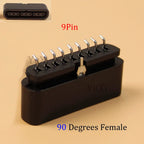 90 180 Degree Interface Female Socket 9 Pin Slot Connector | Replacement Part for PlayStation 2 Console