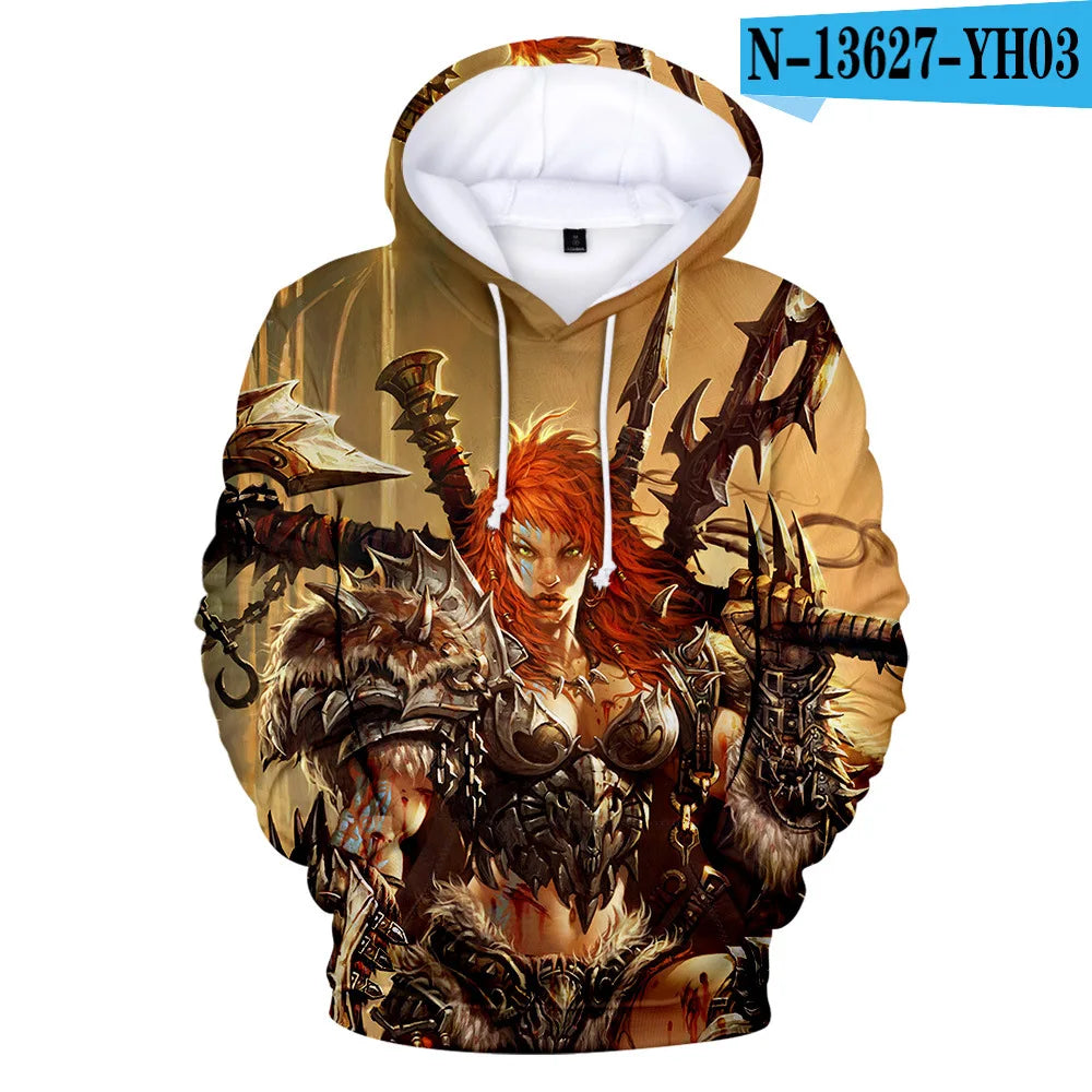 Diablo III 3D Hoodie - Autumn Winter Sweatshirt for All