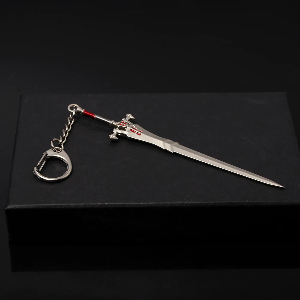 FINAL FANTASY XVI Clive Rosfield Invictus épée porte-clés périphériques de jeu en métal arme modèle pendentif porte-clés pour les Fans bijoux