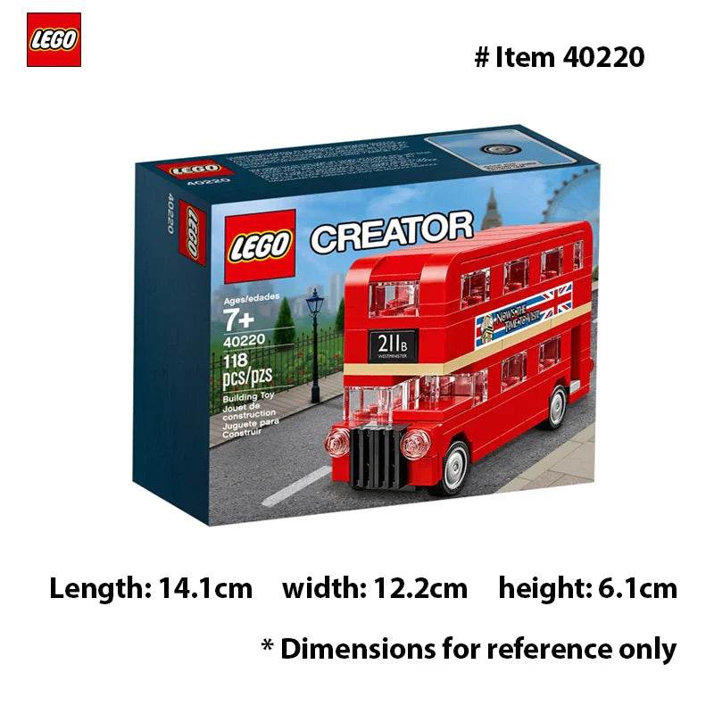 LEGO 40220 Creator Double Decker London BusBuilding Blocks Bricks Toy for Kids Children's Day Birthday Gift (118 Pieces) - 40220