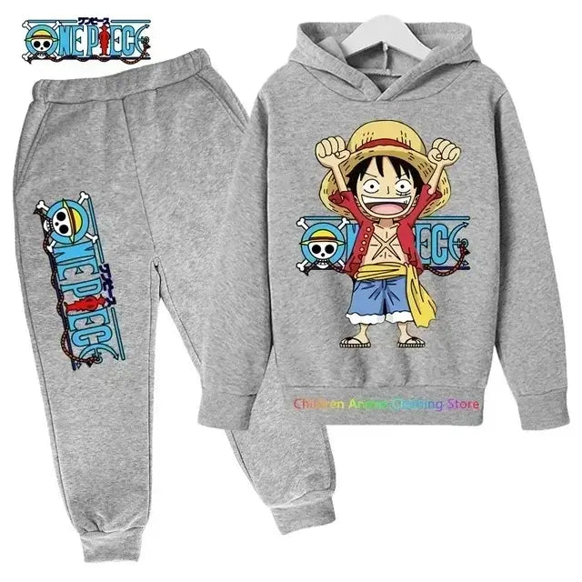 One Piece Hoodies Kids Fashion 2025 Luffy Pullover