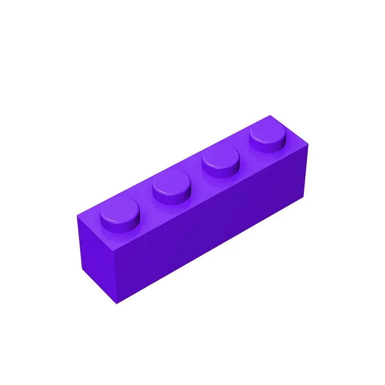 Gobricks GDS-534 Brick 1 x 4 without Bottom Tubes | Compatible Building Block Set