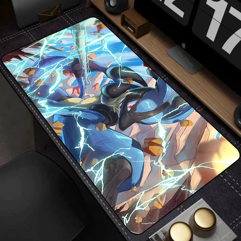 Mouse Pad Gamer XXL Mouse Mat P-pokemon Desk Mats Table of Office Carpet Gamer Natural Rubber Mice Pad Lockrand Mousepad 90x40cm