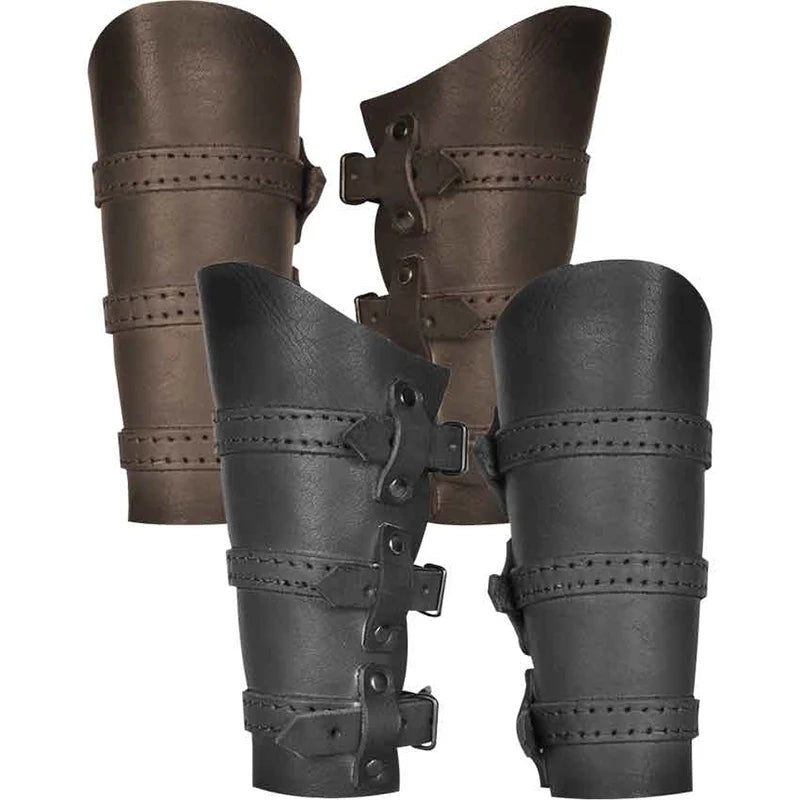 Medieval Viking Knight Leather Arm Guard Armor Nordic Barbarian Bracer Vambrace Cosplay Costume Festival Wristband Gauntlet LARP
