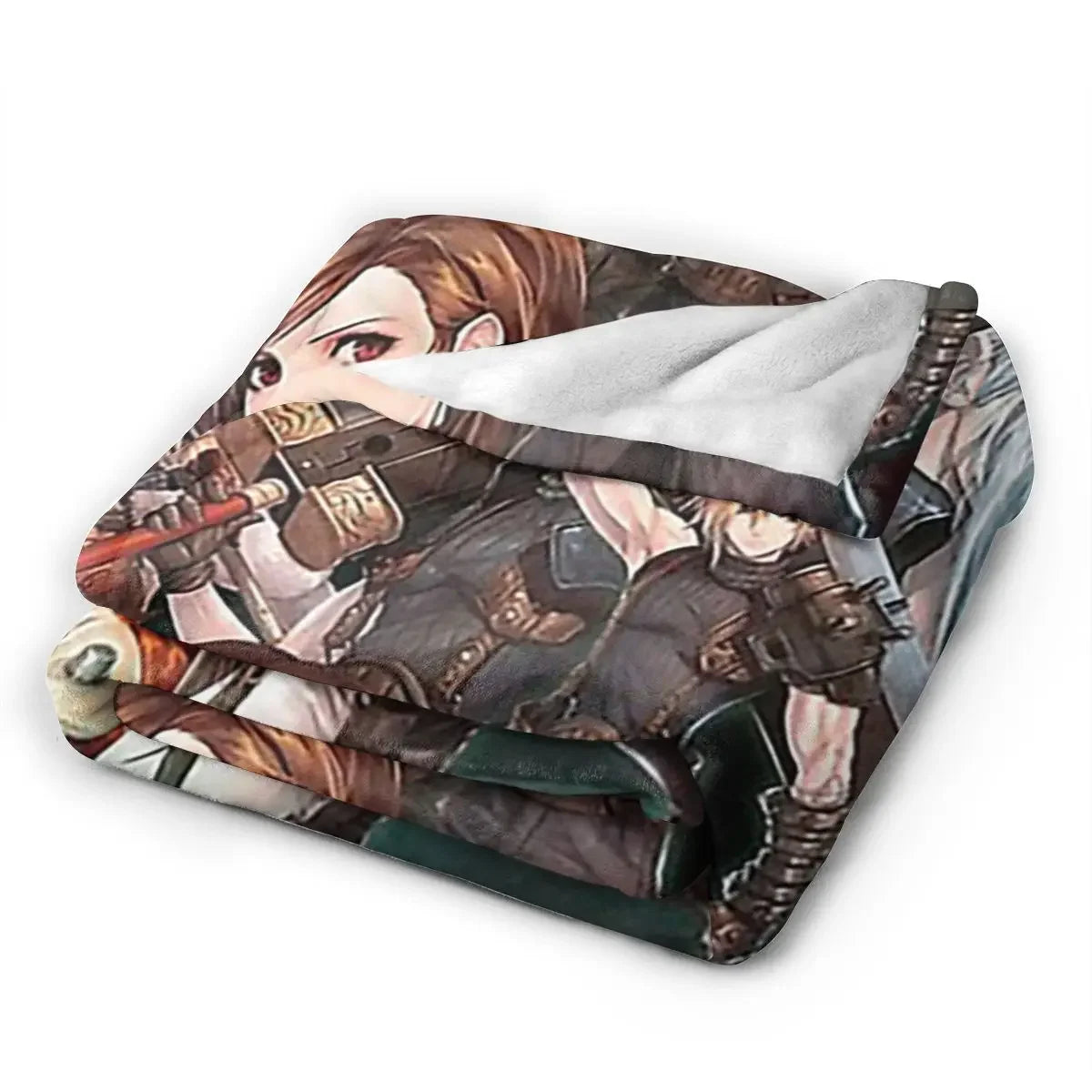 Final Fantasy VII Characters Background Blankets Soft Warm Flannel Throw Blanket Bedding for Bed Living room Picnic Travel Couch