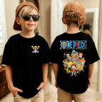 One Piece Luffy Kids T-Shirt Pure Cotton Boys Top Summer Tee