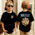 One Piece Luffy Kids T-Shirt Pure Cotton Boys Top Summer Tee