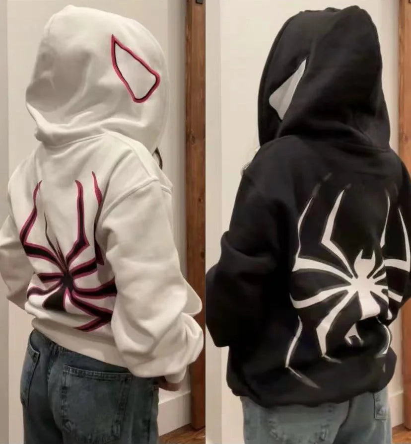 Women's Zip Up Hoodie, Oversized Autumn Hooded Sweatshirt