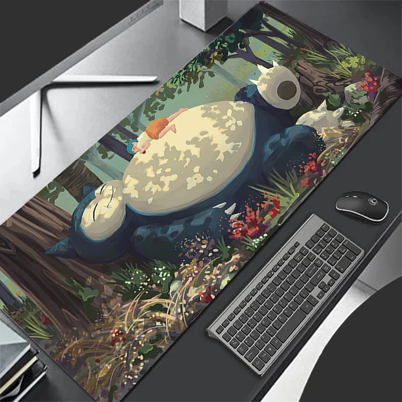 Mouse Pad Gaming Accessories PC Anime Gamer Big P-pokemonS S-snorlax Computer Desk Mat Laptop Varmilo Keyboard Rug Cute Mousepad