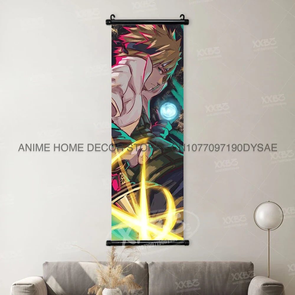 Uzumaki Naruto Posters: Sasuke & Madara Wall Art Scroll