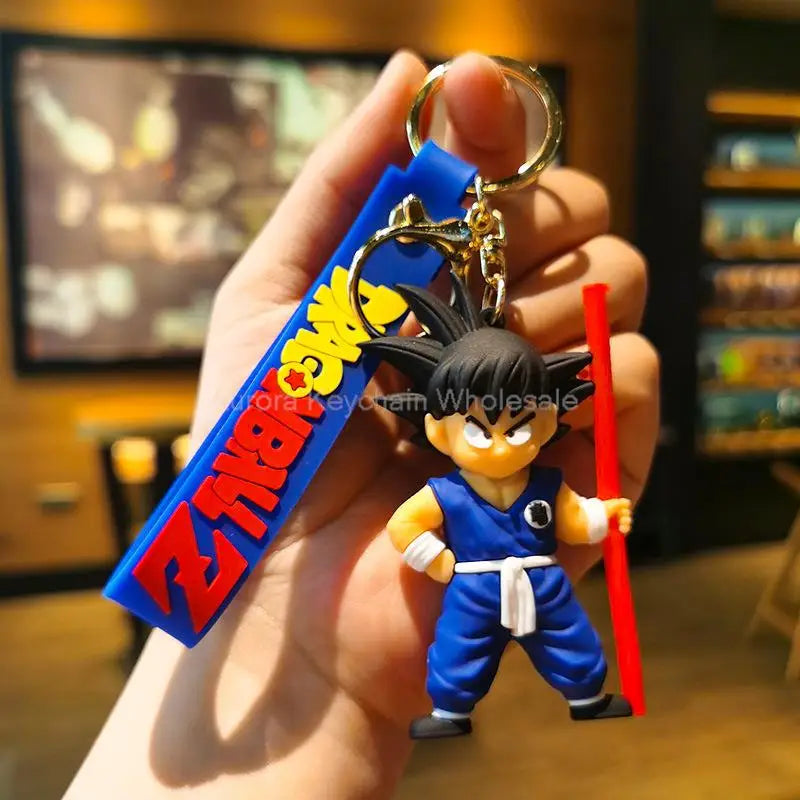 Dragon Ball Z Anime Keychain Super Saiyan Goku Master Roshi Buu Gohan Accessories Car Key Chains