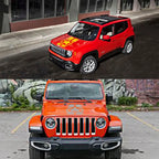 Jeep Hood Cover Decal – Pentagram Star Vinyl Sticker | Wrangler JK JL TJ, Renegade, Patriot, Trailhawk, Rubicon