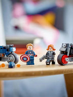 LEGO 76260 Super Heroes Marvel Black Widow and Captain America Touring Toy Blocks - LEGO76260