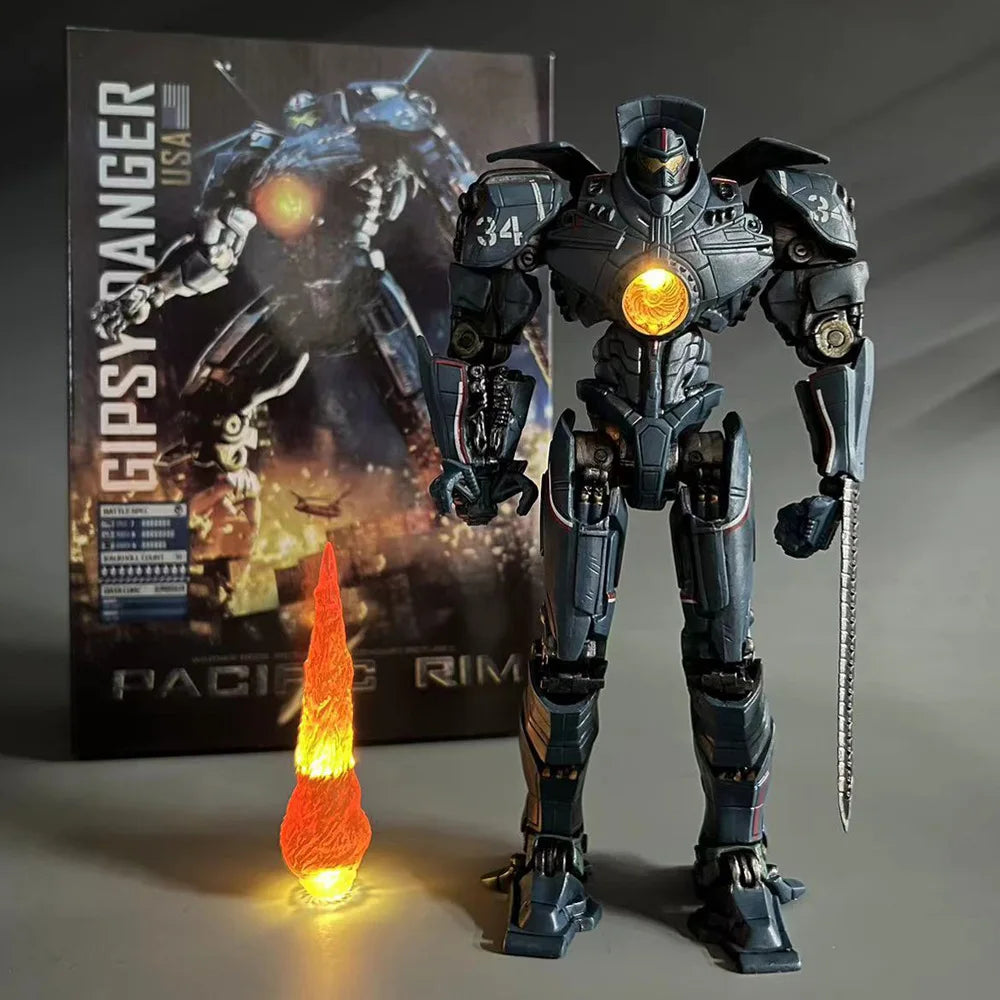 Pacific Rim Deluxe Light Edition Gipsy Danger PVC Action Figure Anime Figure Limited Movable Obsidian Fury Mecha Model Kids Gift