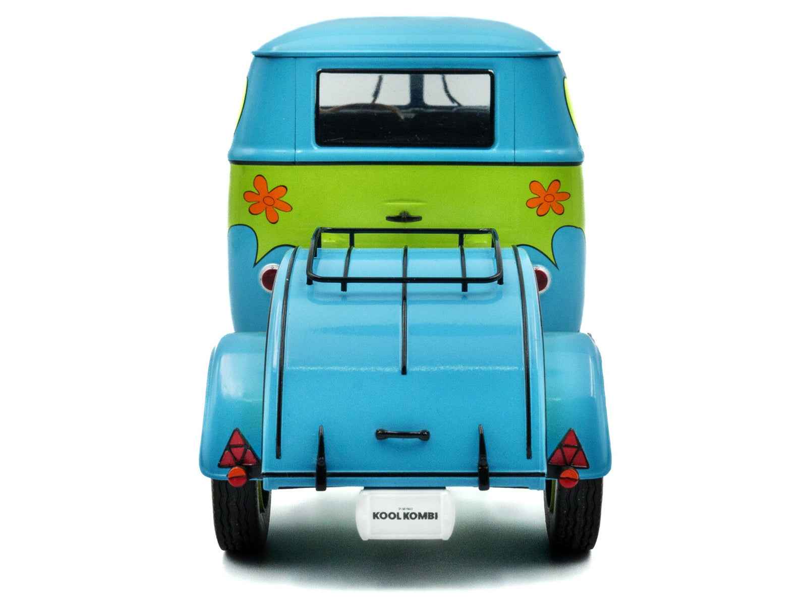 2024 Volkswagen Kool Kombi Van with Trailer "Ghost Hunter" Blue and Green with Graphics 1/18 Diecast Model Car by Solido
