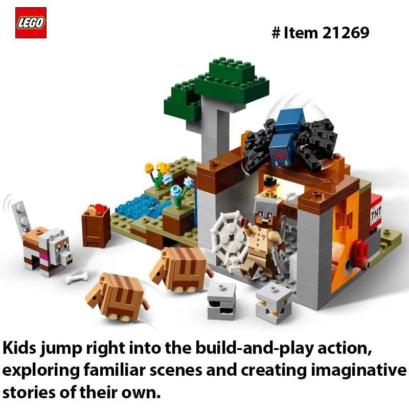 LEGO 21269 Minecraft The Armadillo Mine Expedition Toy Figures and Playset - Building Minecraft Toy for Kids, Boys and Girls - 21269