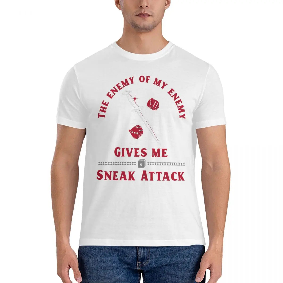 Me Sneak Attack Rogue T-Shirts drôles hommes coton Vintage T-Shirts col rond d-donjons et Dragons T-Shirts mdn vêtements à manches courtes