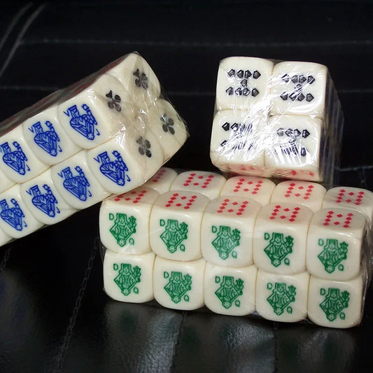 Juego de rompecabezas de dados de póquer, 10 Uds., accesorio de juego de dados de 6 caras, 16mm