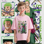 One Piece Zoro Kids T-Shirt Pure Cotton Boys Top