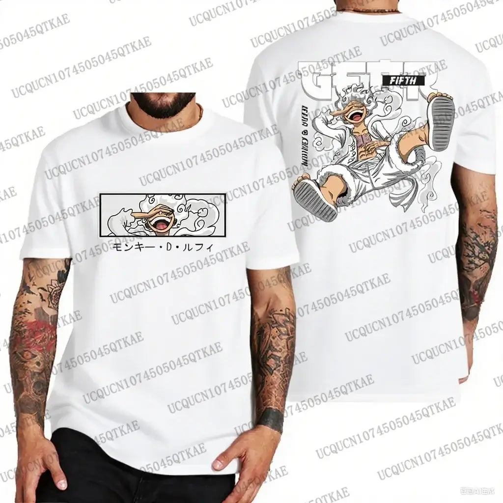 One Piece Luffy T-Shirt: Oversized Cotton Anime Streetwear