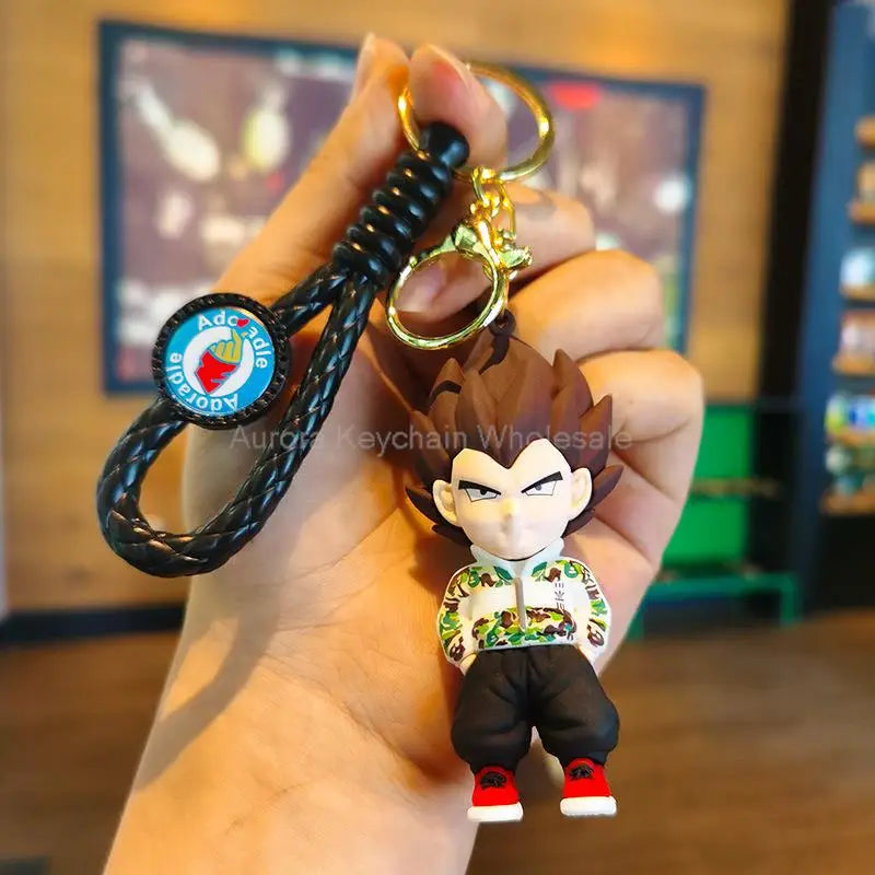 Dragon Ball Z Anime Keychain Super Saiyan Goku Master Roshi Buu Gohan Accessories Car Key Chains